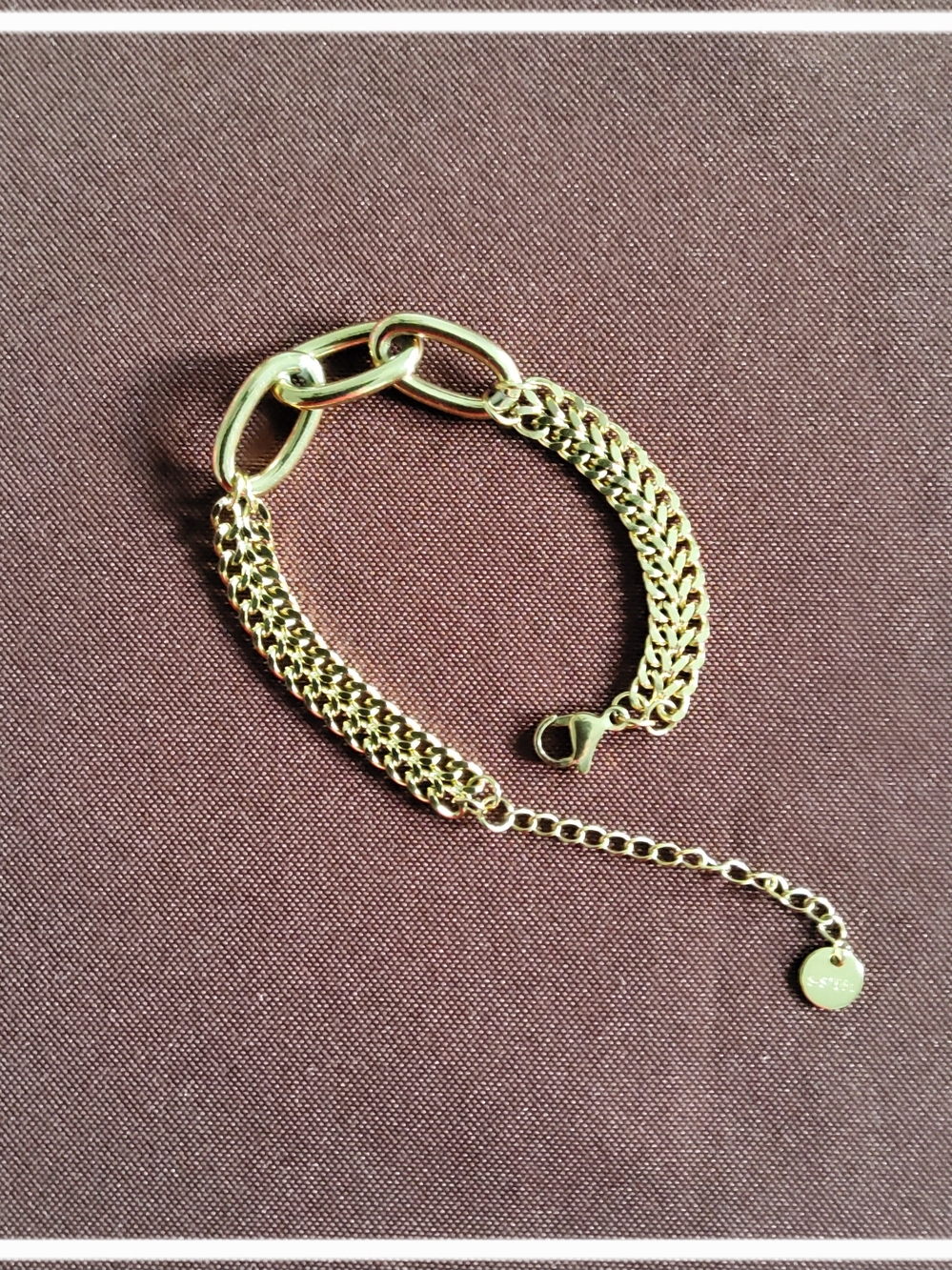 Gold-Tone Chain Link Bracelet for Women